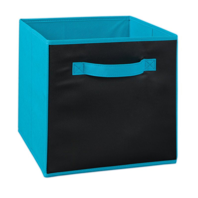 Cubeicals Chalkboard Fabric Storage Bin, Ocean Blue