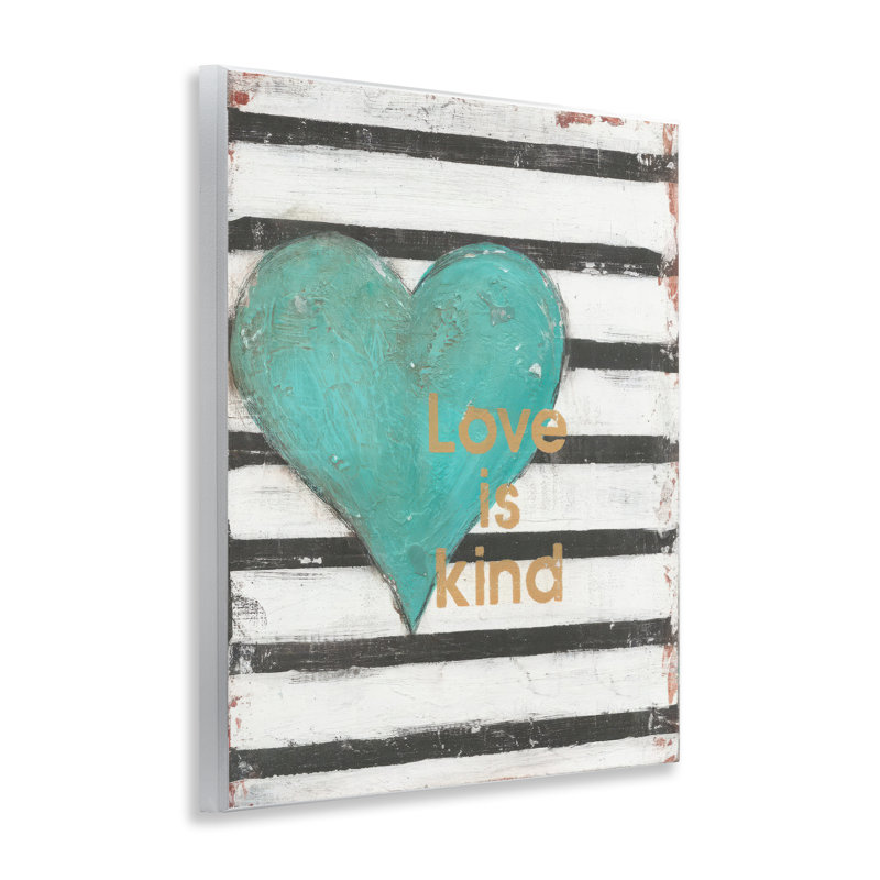 «Love Is Kind on Stripes», plaque murale par Cassandra Cushman