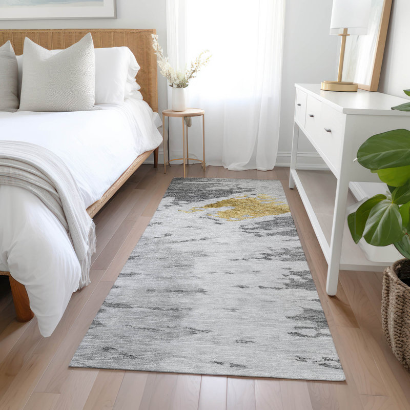Melania Washable Abstract Indoor / Outdoor Rug, Runner 2'3" x 7'6"