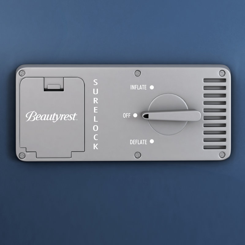 Matelas pneumatique d'arrêt automatique 17 po Beautyrest Supreme - pompe SureLock intégrée et arrêt automatique, Lit simple