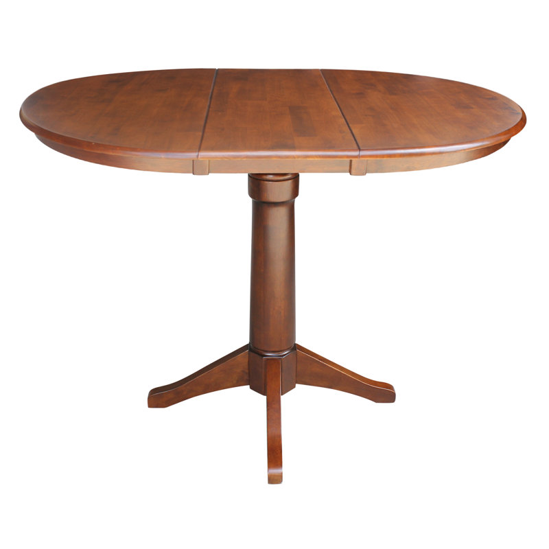 Henington Extendable Solid Wood Dining Table, Espresso