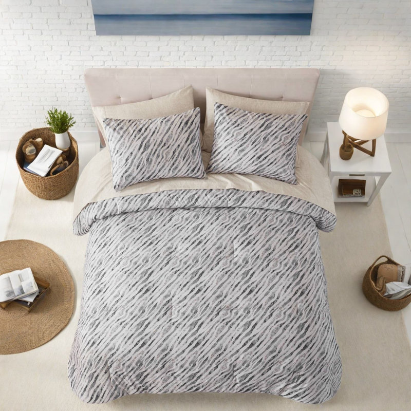 Striped and Abstract Comforter Set