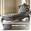 Chaise longue capitonnée en similicuir