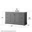 Meuble-lavabo sur pied simple 60 po avec plateau en quartz et miroir Avery-98251644-98251643-98251641