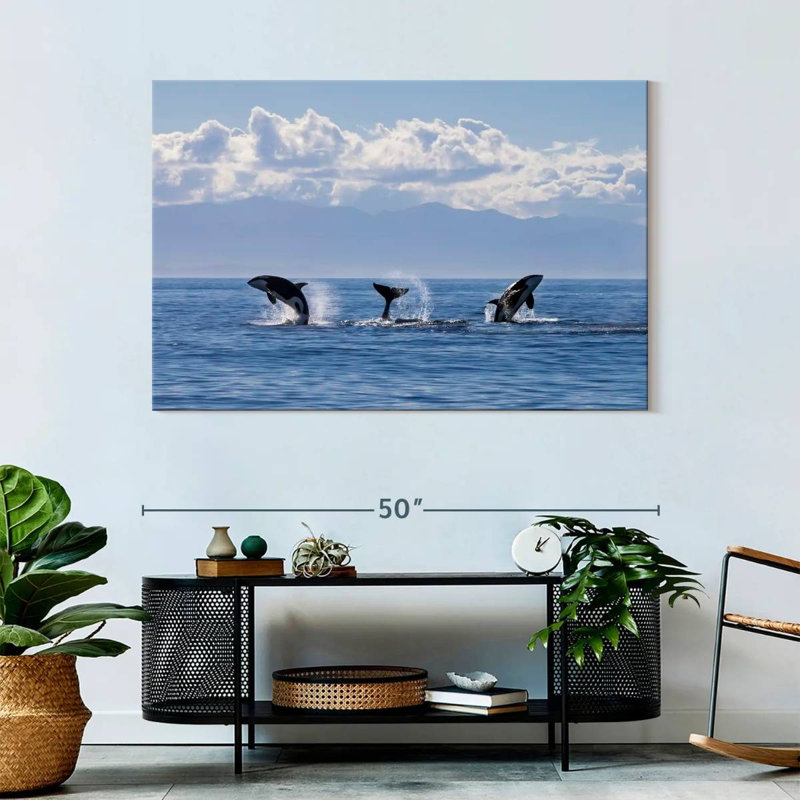 Brampt Lively Killer Whales, 32" H x 48" W
