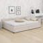 Lit de jour avec rangement et port USB, structure de lit nuage moderne avec 2 tiroirs, lit plateforme tapissier en lin-117562321