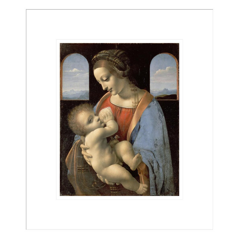 «The Madonna Litta» par Leonardo Da Vinci - Estampe numérique encadrée, H 16 po x l 13,75 po