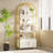 Arched Bookshelf, Bookcase With Doors Storage-1152351588