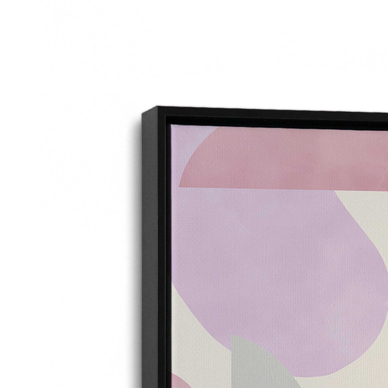 «Geometric Shapes 78G» par Garima Dhawan, impression sur toile, H 18 po x l 12 po, Cadre flottant, Noir