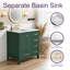 Meuble-lavabo sur pied 36 po avec lavabo, armoire de rangement en bois massif-133601340