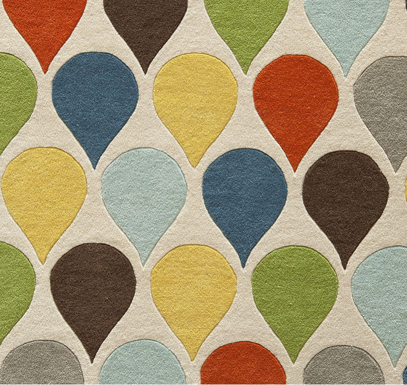 Javeed Geometric Handmade Wool Rug, Rectangle 3'6" x 5'6"