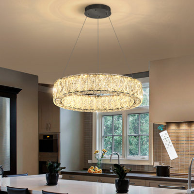 Led Dining Room Crystal Chandelier Black