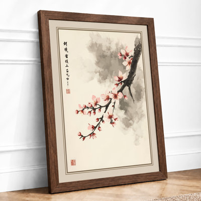 Flowering Branch In Mist Japandi - Print
