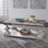 Table basse avec roulettes et tablette inférieure Gildford