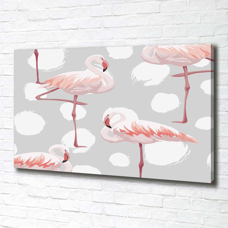 Flamingos - Wrapped Canvas Print