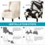Housse de canapé pour tabouret 2 pièces à imprimé tigre - Housses pour fauteuil à oreilles, détachables et lavables-1676284467