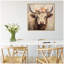 Adorable Floral Boho Highland Cow by The Creative Bunch Studio Framed Canvas Wall Art Print-1172718360