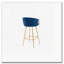 Ensemble de 26 tabourets de bar 26 po avec repose-pieds en velours chromé et tabouret de bar doré-798848565-798848561