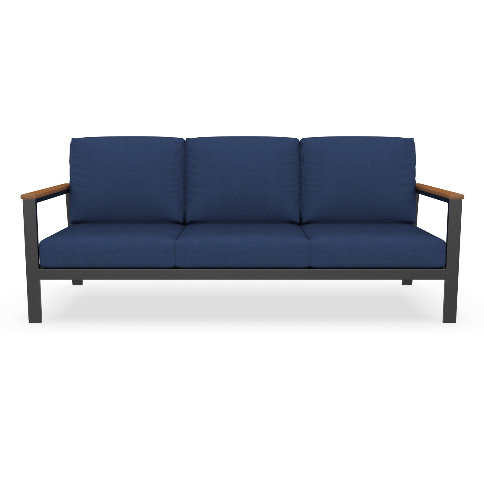 Townsend 80" Sunbrella® Patio Sofa, Canvas Navy Sunbrella® Canvas, Yes, Brown