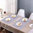Silver PVC Placemats Set Scratch Heat Resistant Washable Table Protectors for Christmas Table Decor-1806646102