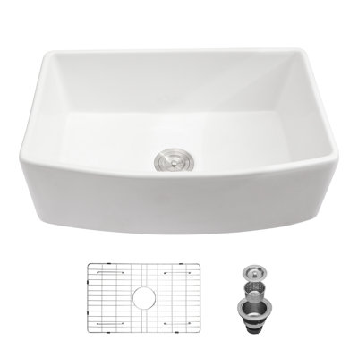 30'' L Single Bowl Ceramic Kitchen Sink