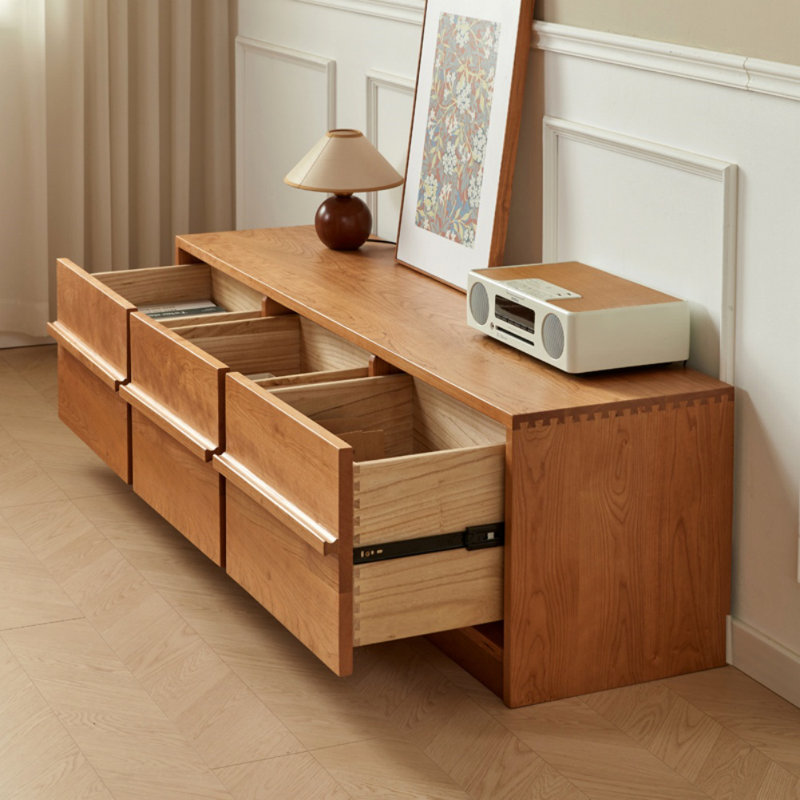 Simple Solid Wood TV Cabinet