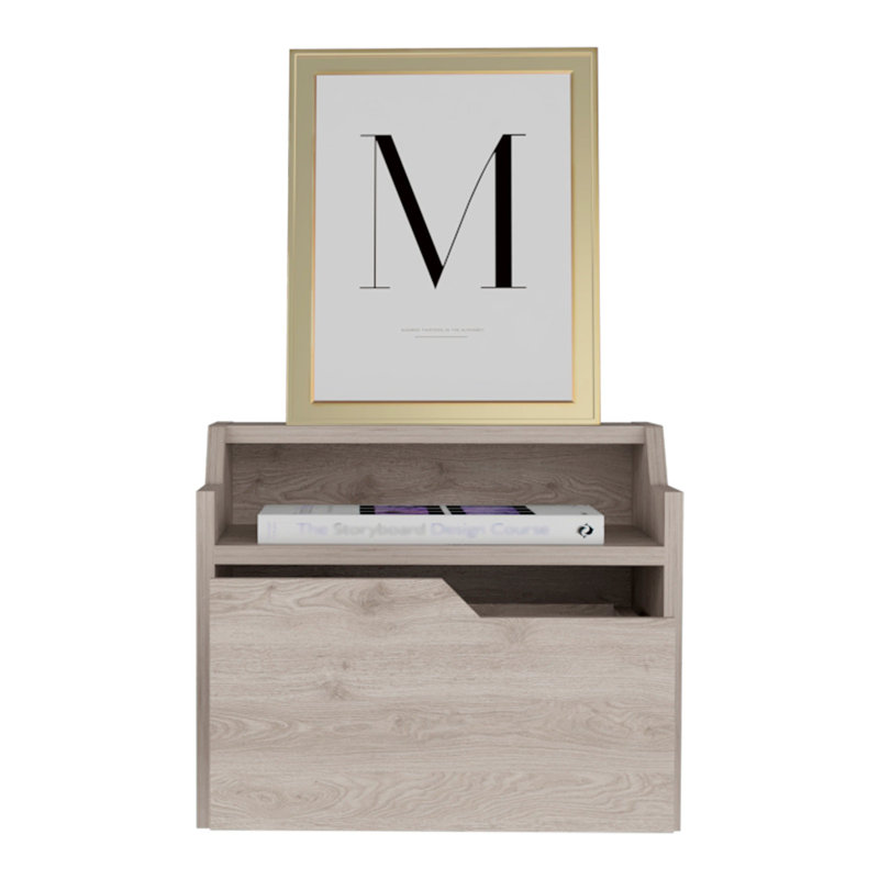 Table de chevet 1 tiroir Caesyn, Gris clair