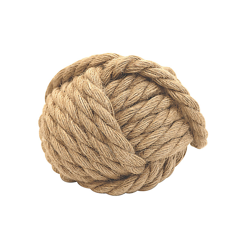 Dag Rope Knot Weighted Floor Stop, Brown