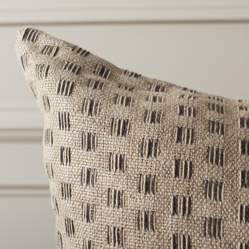 Oreiller Zahara 20X20 en naturel / noir