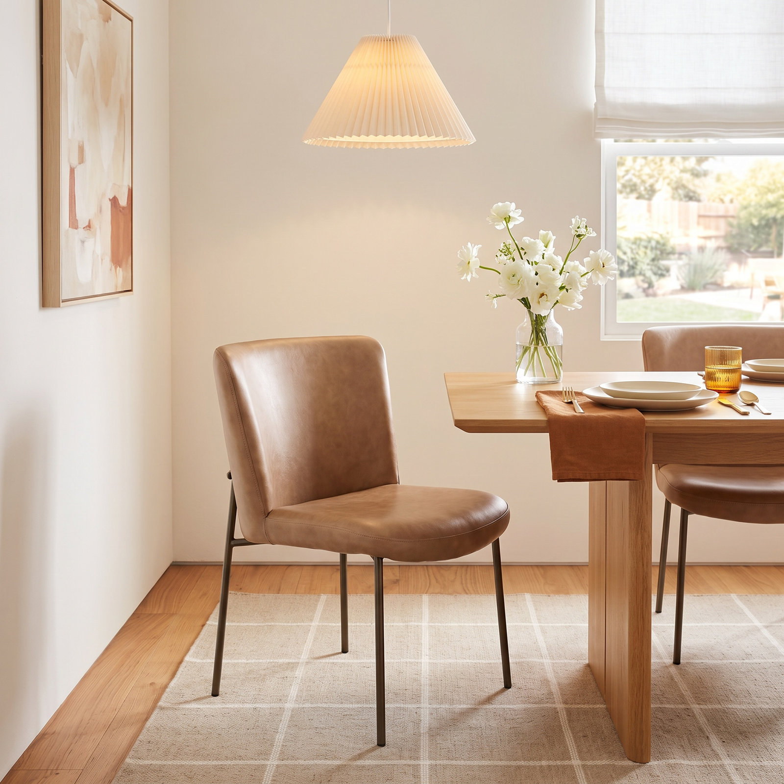 Birier Genuine Leather Dining Chair