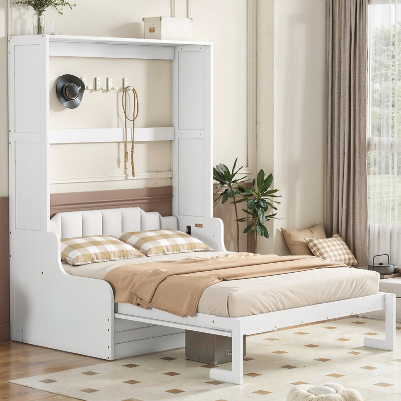 Grand lit escamotable avec coussin