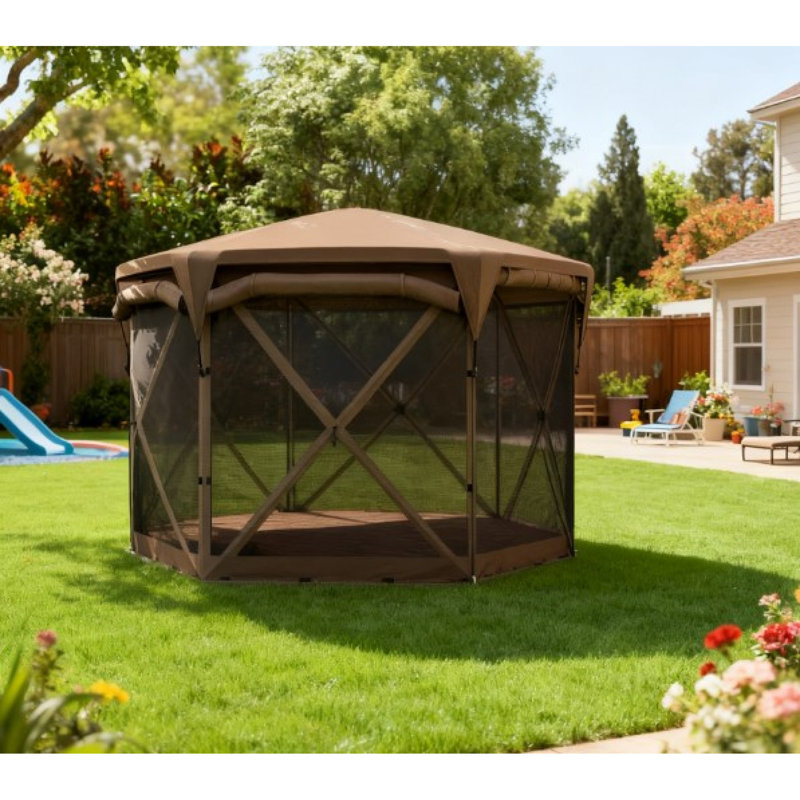 Tente de camping robuste avec panneaux en filet, abris portatifs, grande capacité