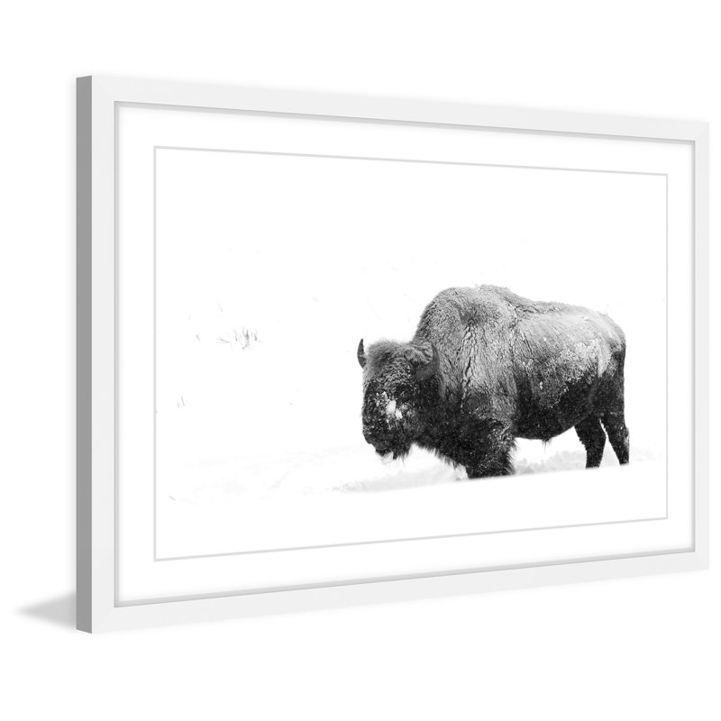 Winter Coat White Framed Canvas Print, 32" x 22"