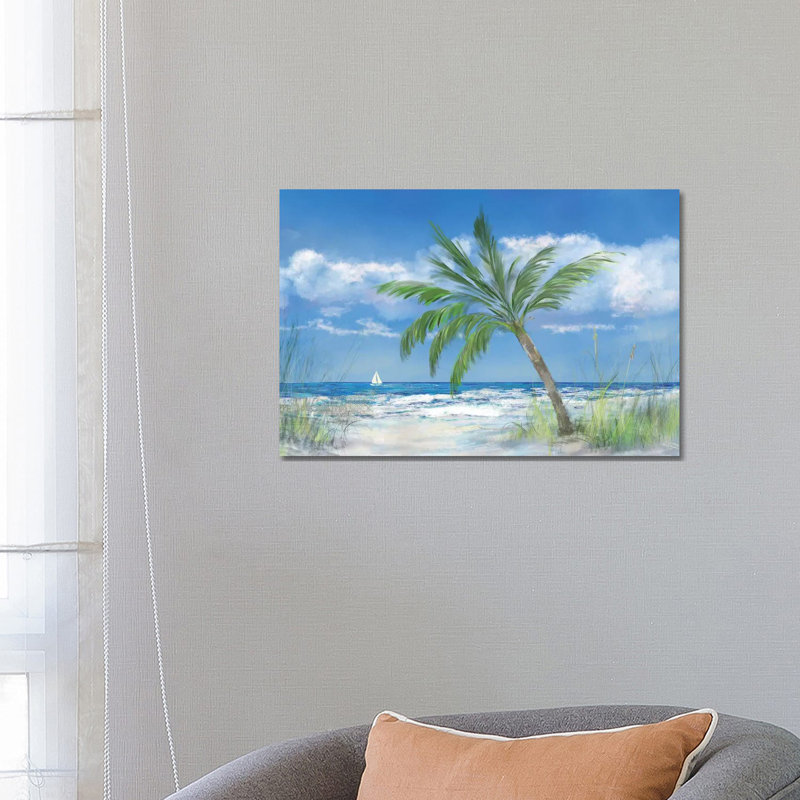 Palm Tree Paradise by Julie Derice - Wrapped Canvas Painting