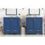 Armoire de salle de bain 60 po en bleu, avec double meuble-lavabo et fonction de rangement - Améliorez votre décor