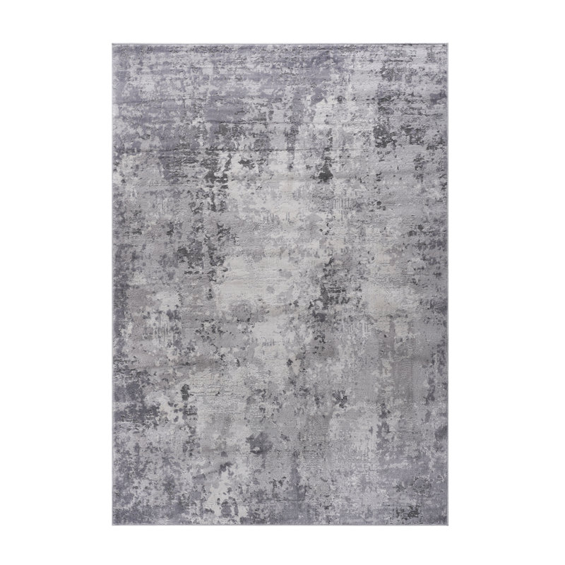 Grey Abstract Area Rug, 2X3, Non-Shedding And Stain , Charming For Bedroom, Dining Room Adornment 2X3 Rug In Grey, Non-Shedding, Alluring Living Room, Dining, Office