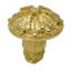 Acanthus large knob Renaissance style with feather scroll foot in Gilded Mercury-43209197