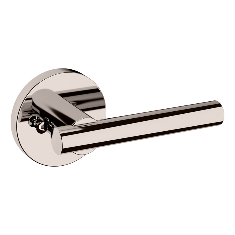 Door Lever, Polished Nickel, Privacy