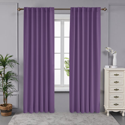 Taburao Back Tab 42 Width Curtains Panel Pair