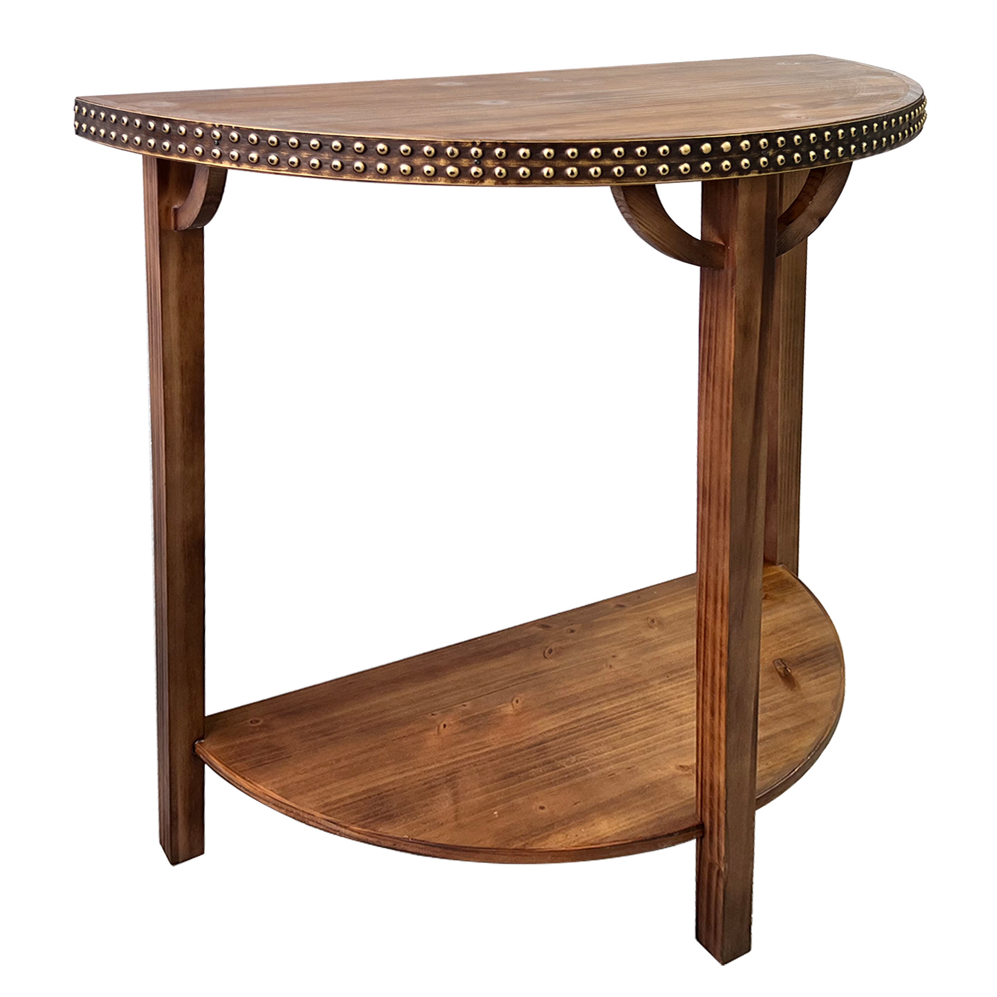 Petite Solid Wood Console in Medium Oak