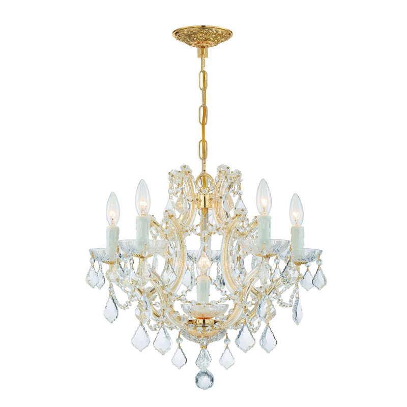 Wehr Candle Style Traditional Chandelier, Italian, Gold