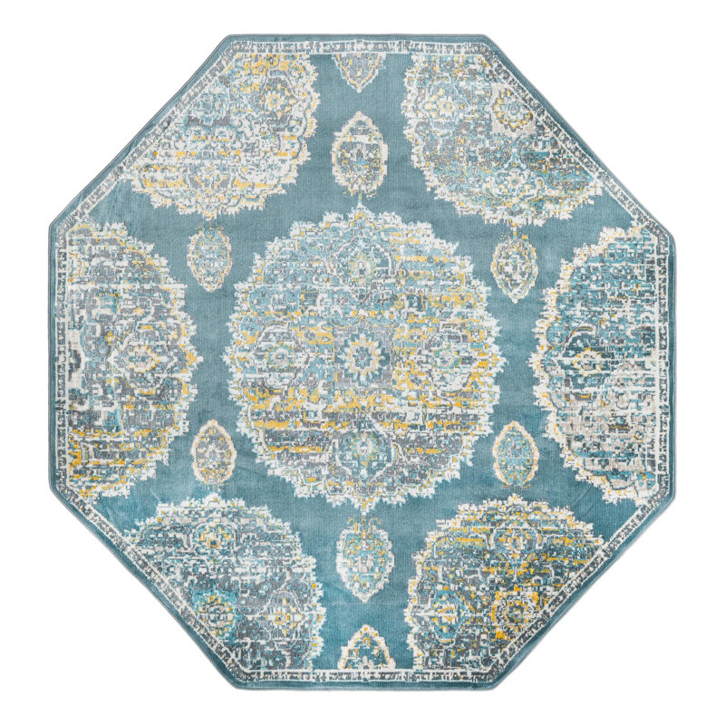 Paragon Floral Indoor Rug, Octagon 6' x 6'