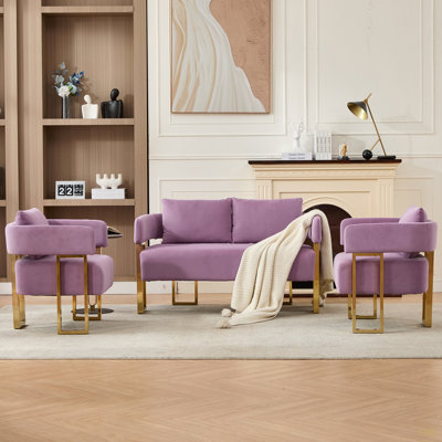 Chaise décorative moderne, chaise d'appoint de salon avec pieds en métal, sans roulettes, convient au vestiaire, à la salle de réception, au bureau, aux canapés rembourrés en molleton