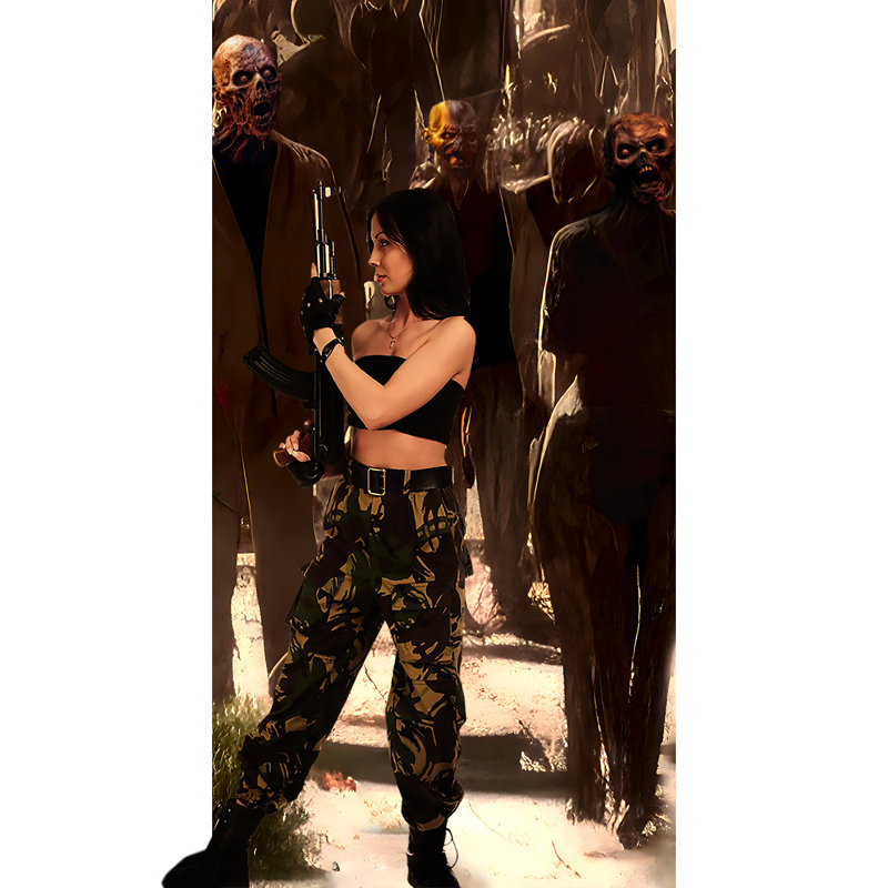 Support en carton 56 "invasion de zombies Horde Apocalypse