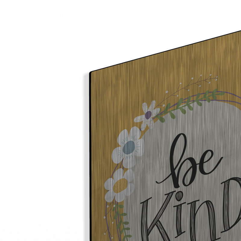 «Be Kind» par L. Larson, art mural en métal, 16 po x 24 po, H 24 po x l 16 po