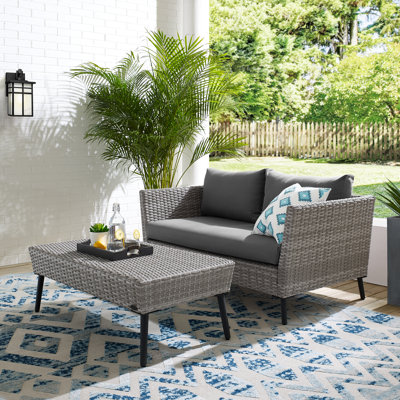 Munguia 2 - Person Patio Conversation Set with Cushions