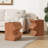 Mgo Side Table, Set Of 2 Rectangular Outdoor Side Tables, Decorative Garden Stools For Indoor Outdoor, Accent Table,Patio Side Table,Nesting End Table,Faux Wood Natural-508815641
