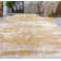 Alban Abstract Shag Gold/Beige Indoor Area Rug
