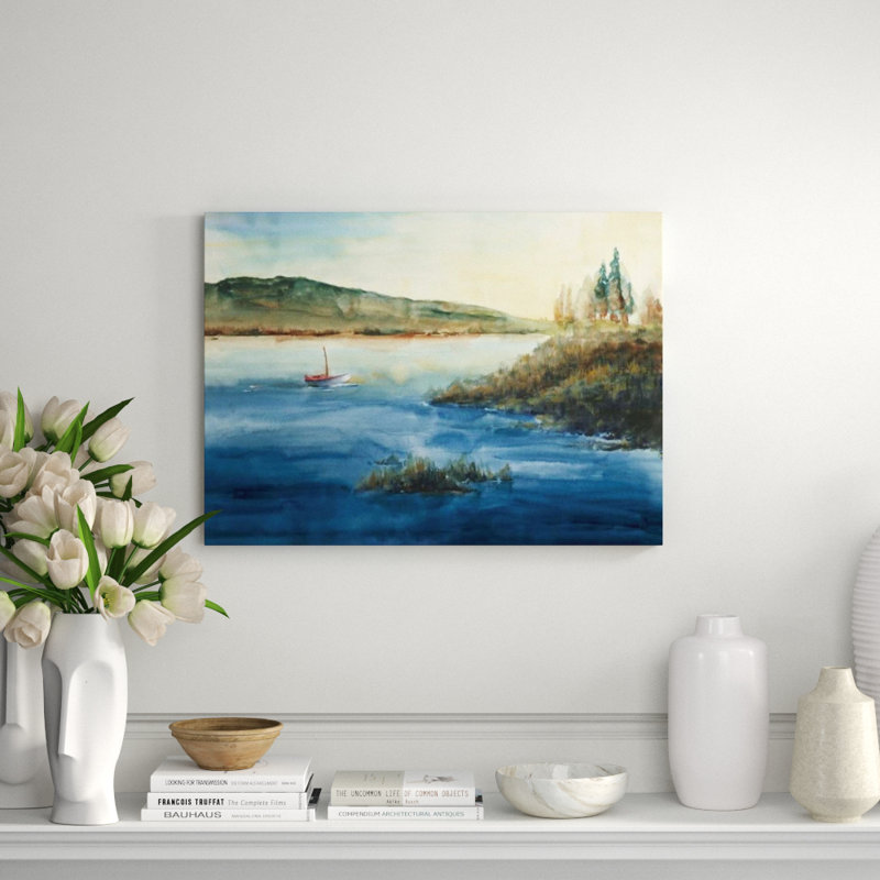 Sound Of Nature Painting by Sara Brown, 24" H x 33" W x 1.5" D, Glass Coat