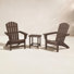 Ensemble 3 pièces Adirondack nautique avec table d'appoint 18 "South Beach